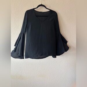 Jay Godfrey bell‎ sleeve 100% silk blouse Size 2